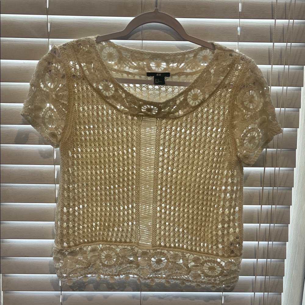 H&M Knit Blouse in White